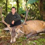 Jake with his first Fiordland Red stag